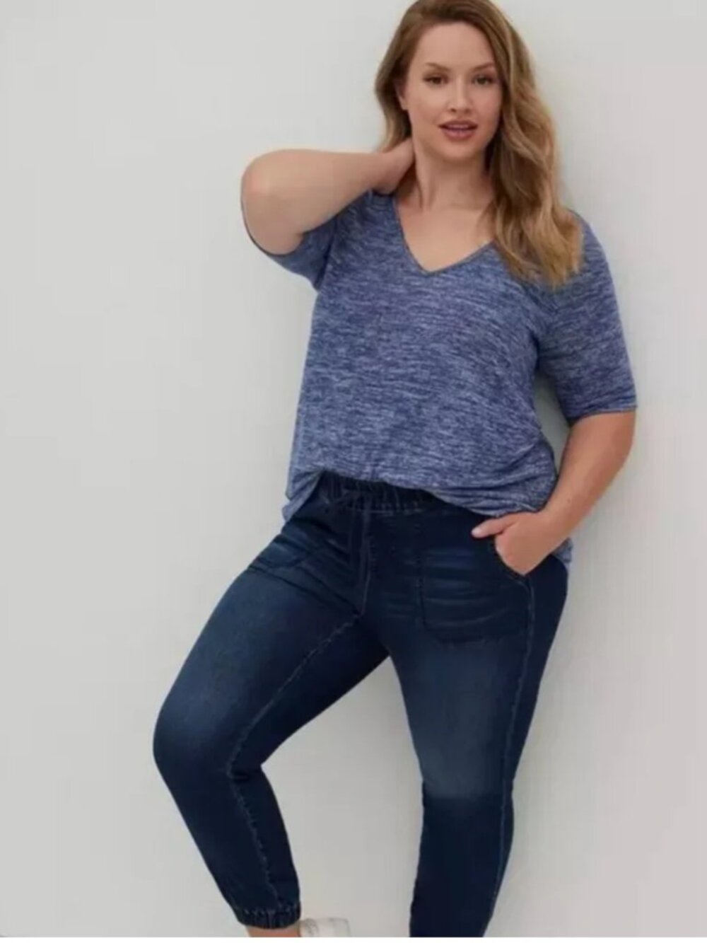 NWT Torrid blue short sleeve super soft plush hi low tunic 3x 22-24